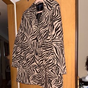 Zebra Print 100% Cotton Coat XL
